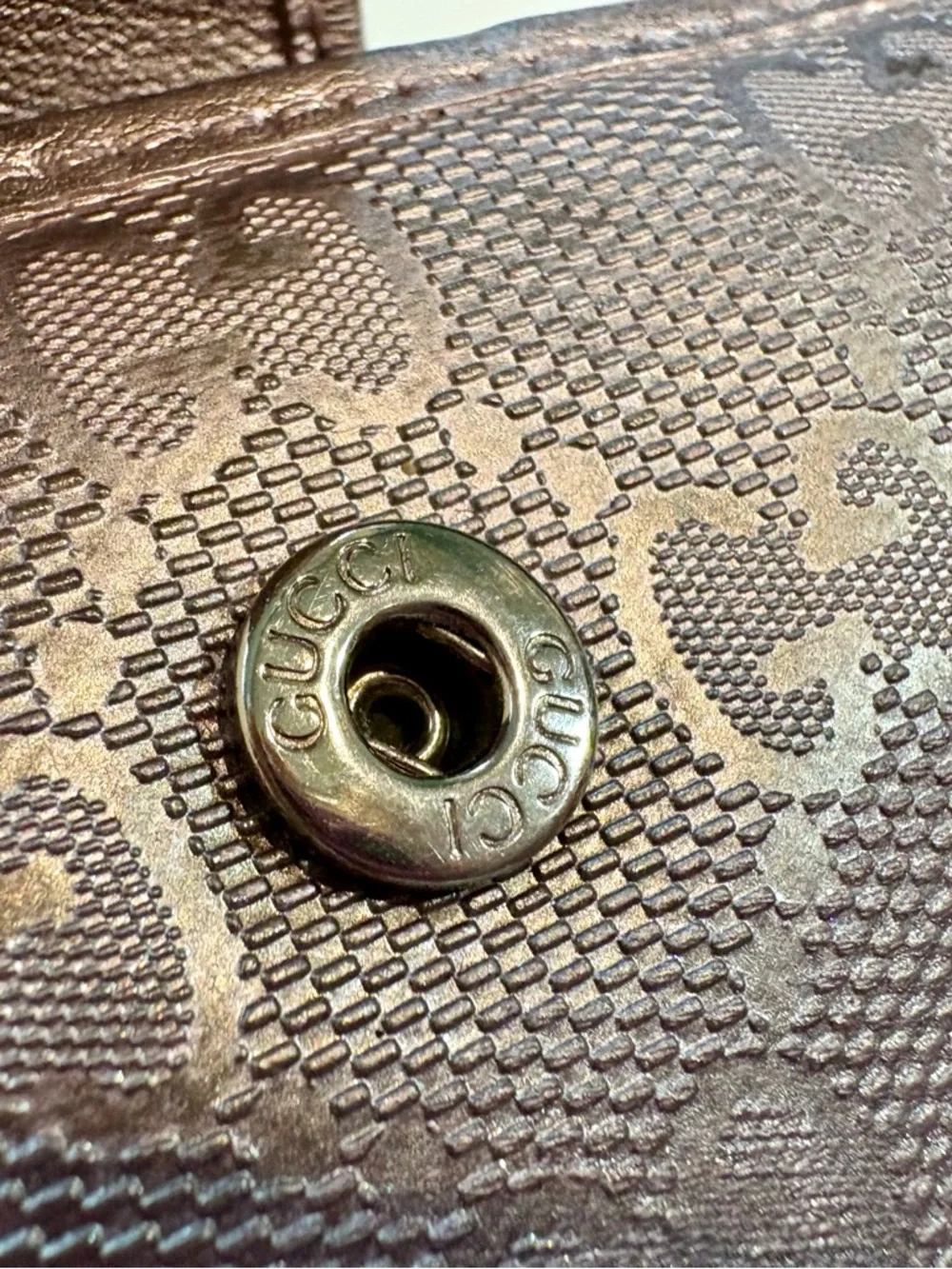 Gucci GG Monogram Long Continental Wallet in Metallic Lilac - Picture 16 of 16